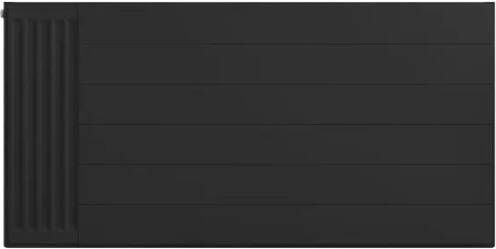 Eastbrook plaat voor paneelradiator met streep 120x60cm zwart mat