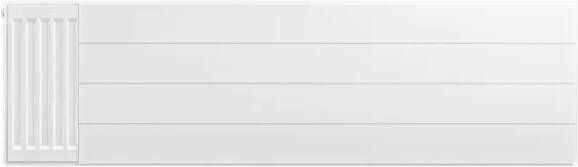 Eastbrook plaat voor paneelradiator met streep 140x40cm wit glans