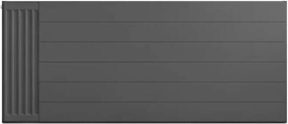 Eastbrook plaat voor paneelradiator met streep 140x60cm antraciet