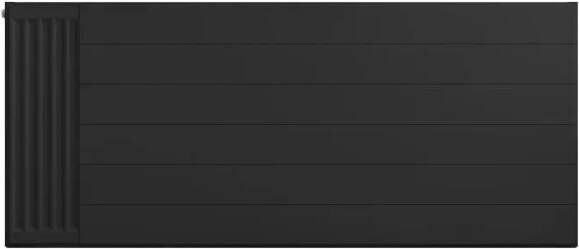 Eastbrook plaat voor paneelradiator met streep 140x60cm zwart mat