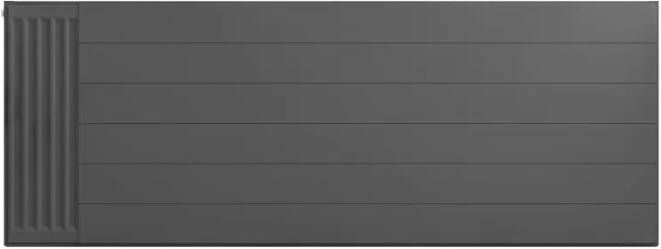 Eastbrook plaat voor paneelradiator met streep 160x60cm antraciet