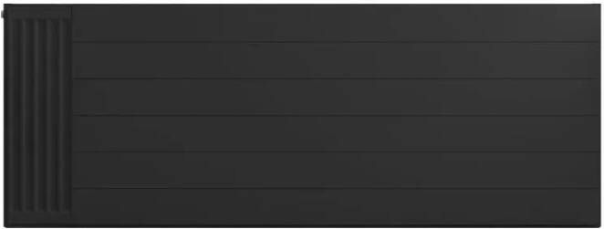 Eastbrook plaat voor paneelradiator met streep 160x60cm zwart mat