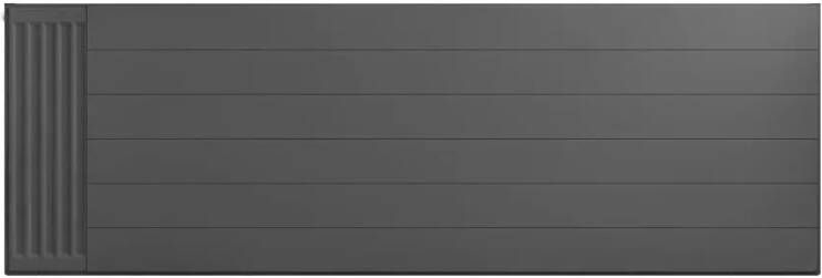 Eastbrook plaat voor paneelradiator met streep 180x60cm antraciet