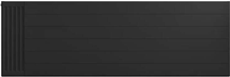 Eastbrook plaat voor paneelradiator met streep 180x60cm zwart mat