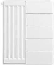 Eastbrook plaat voor paneelradiator met streep 40x50cm wit glans