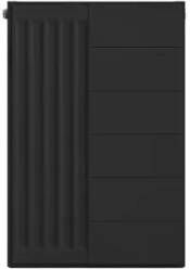 Eastbrook plaat voor paneelradiator met streep 40x60cm zwart mat