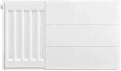 Eastbrook plaat voor paneelradiator met streep 50x30cm wit glans