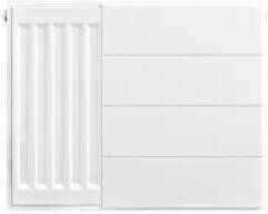 Eastbrook plaat voor paneelradiator met streep 50x40cm wit glans
