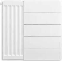 Eastbrook plaat voor paneelradiator met streep 50x50cm wit glans