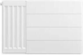 Eastbrook plaat voor paneelradiator met streep 60x40cm wit glans