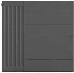 Eastbrook plaat voor paneelradiator met streep 60x60cm antraciet