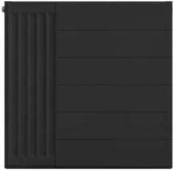 Eastbrook plaat voor paneelradiator met streep 60x60cm zwart mat