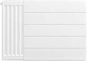Eastbrook plaat voor paneelradiator met streep 70x50cm wit glans