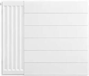 Eastbrook plaat voor paneelradiator met streep 70x60cm wit glans