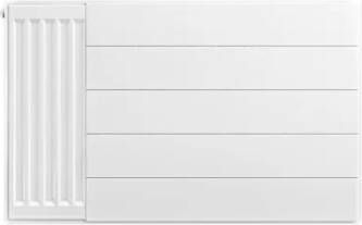 Eastbrook plaat voor paneelradiator met streep 80x50cm wit glans