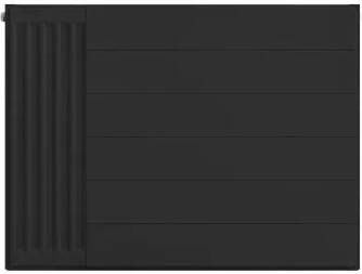 Eastbrook plaat voor paneelradiator met streep 80x60cm zwart mat