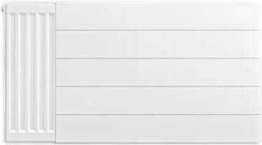Eastbrook plaat voor paneelradiator met streep 90x50cm wit glans