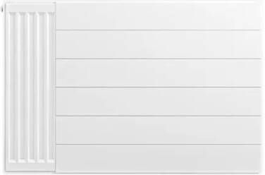 Eastbrook plaat voor paneelradiator met streep 90x60cm wit glans