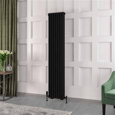 Eastbrook Rivassa 3 koloms radiator 40x180cm staal 2084W zwart mat