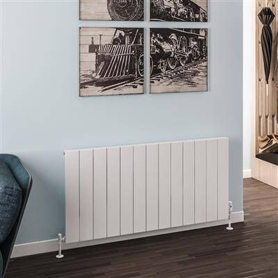 Eastbrook Rosano horizontale aluminium radiator 60x123cm Mat wit 1443 watt