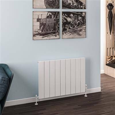 Eastbrook Rosano horizontale aluminium radiator 60x85cm Mat wit 999 watt