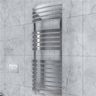 Eastbrook Staverton Tube gebogen handdoek radiator 180x60cm Chroom 1067 watt