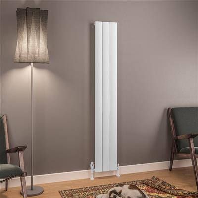 Eastbrook Tordino radiator 30x180cm aluminium 864W wit mat