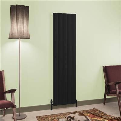 Eastbrook Tordino radiator 45x180cm aluminium 1432W zwart mat