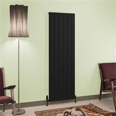 Eastbrook Tordino radiator 55x180cm aluminium 1713W zwart mat