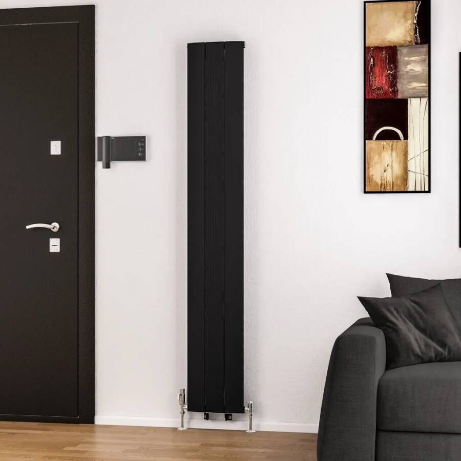 Eastbrook Trent paneelradiator 28x180cm 762W zwart mat