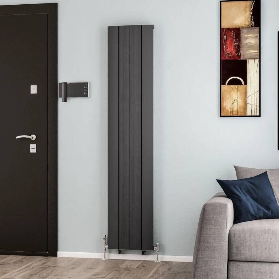 Eastbrook Trent paneelradiator 38x180cm 1017W antraciet