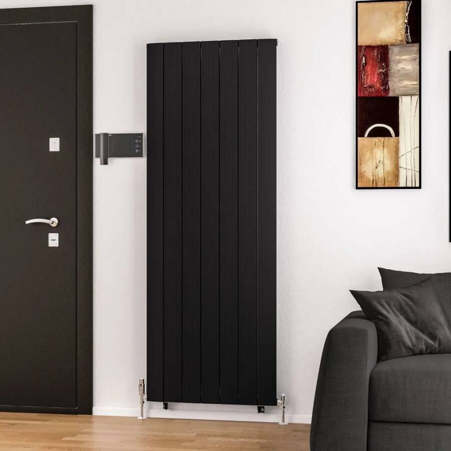 Eastbrook Trent paneelradiator 66x180cm 1779W zwart mat