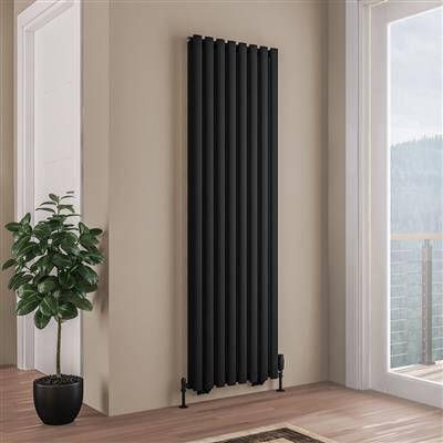 Eastbrook Tunstall dubbele radiator 55x180cm 1904W zwart mat