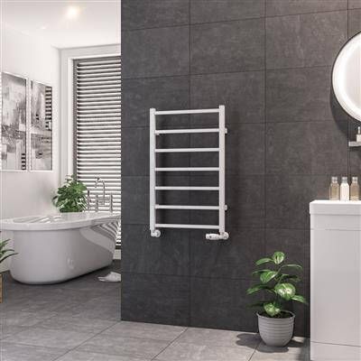 Eastbrook Tuscan Square handdoekradiator 50x80cm 305W wit glans