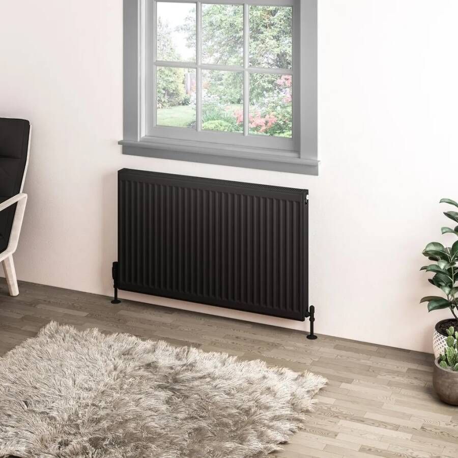 Eastbrook Type 11 paneelradiator 100x60cm 1169W zwart mat