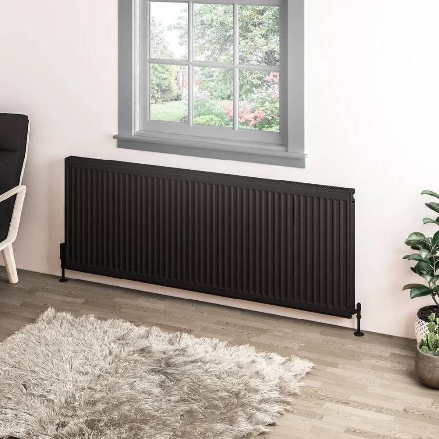 Eastbrook Type 11 paneelradiator 160x60cm 1871W zwart mat
