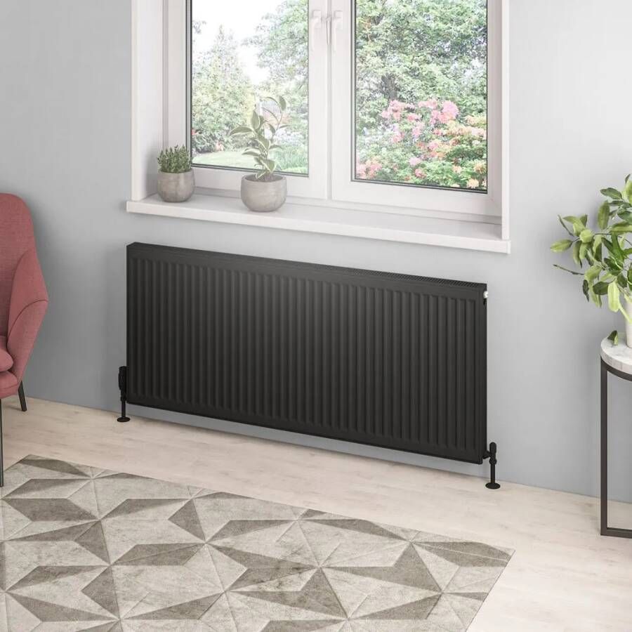 Eastbrook Type 21 paneelradiator 140x60cm 2360W zwart mat
