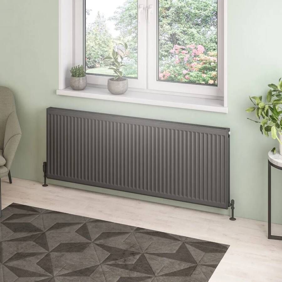 Eastbrook Type 21 paneelradiator 160x60cm 2697W antraciet