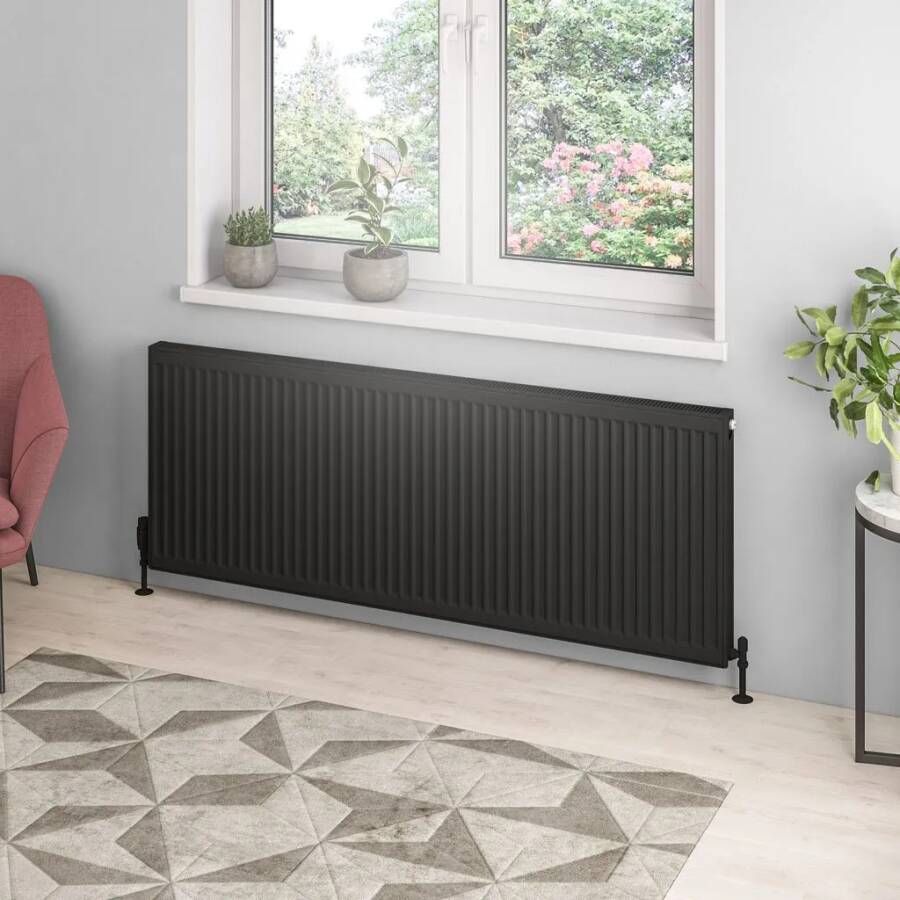 Eastbrook Type 21 paneelradiator 160x60cm 2697W zwart mat