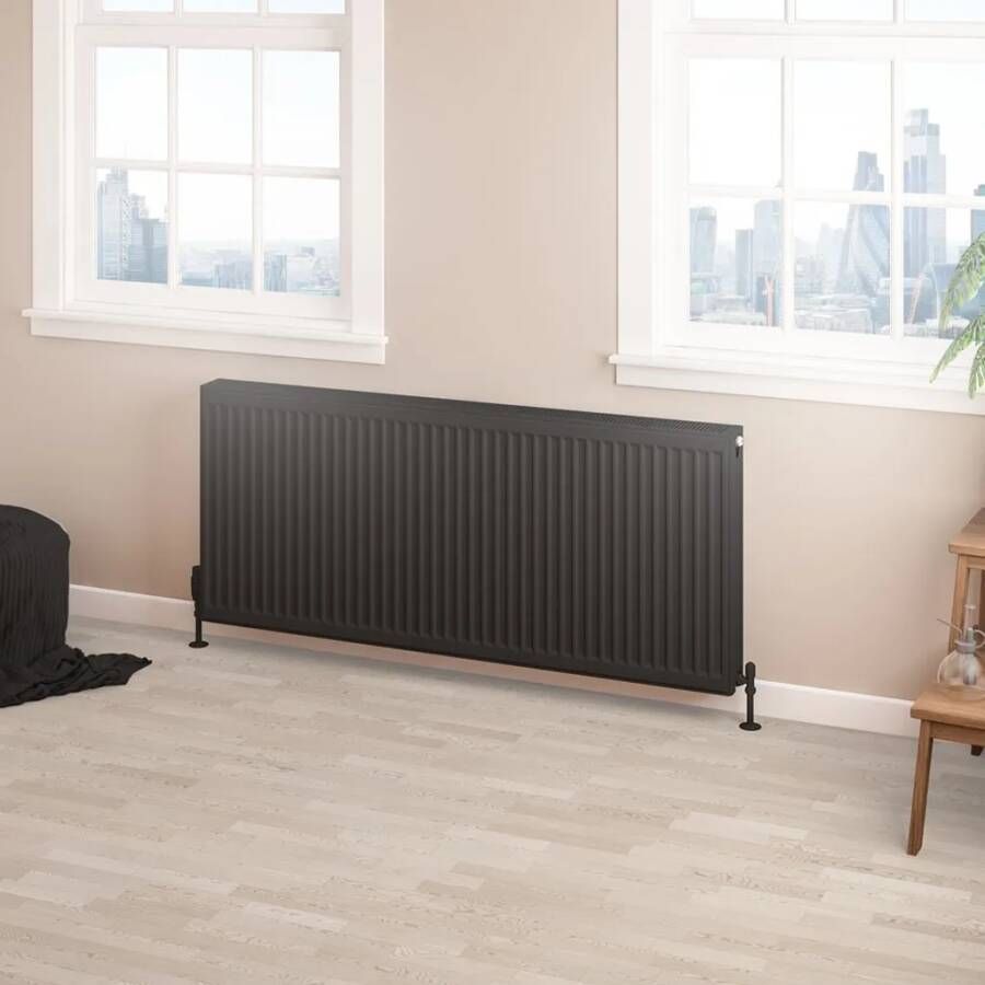 Eastbrook Type 22 paneelradiator 140x60cm 2905W zwart mat