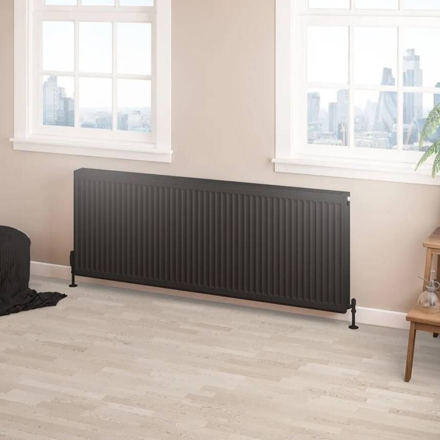 Eastbrook Type 22 paneelradiator 160x60cm 3319W zwart mat