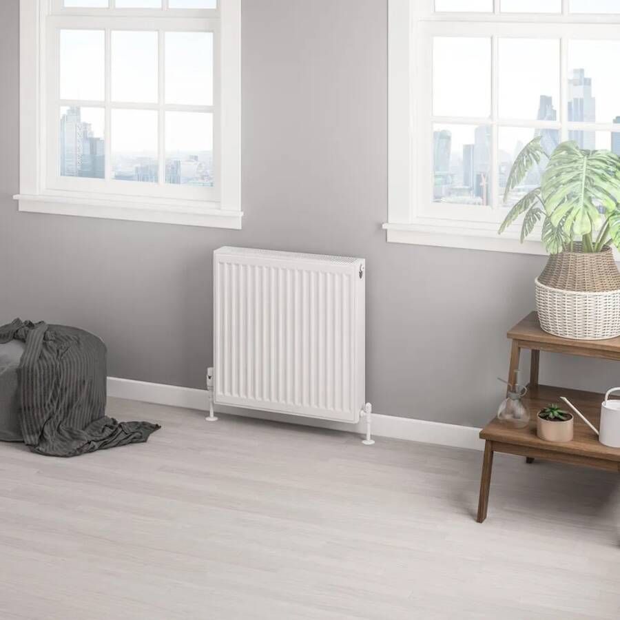 Eastbrook Keynsham paneelradiator met streep 60x60cm 1183W wit glans