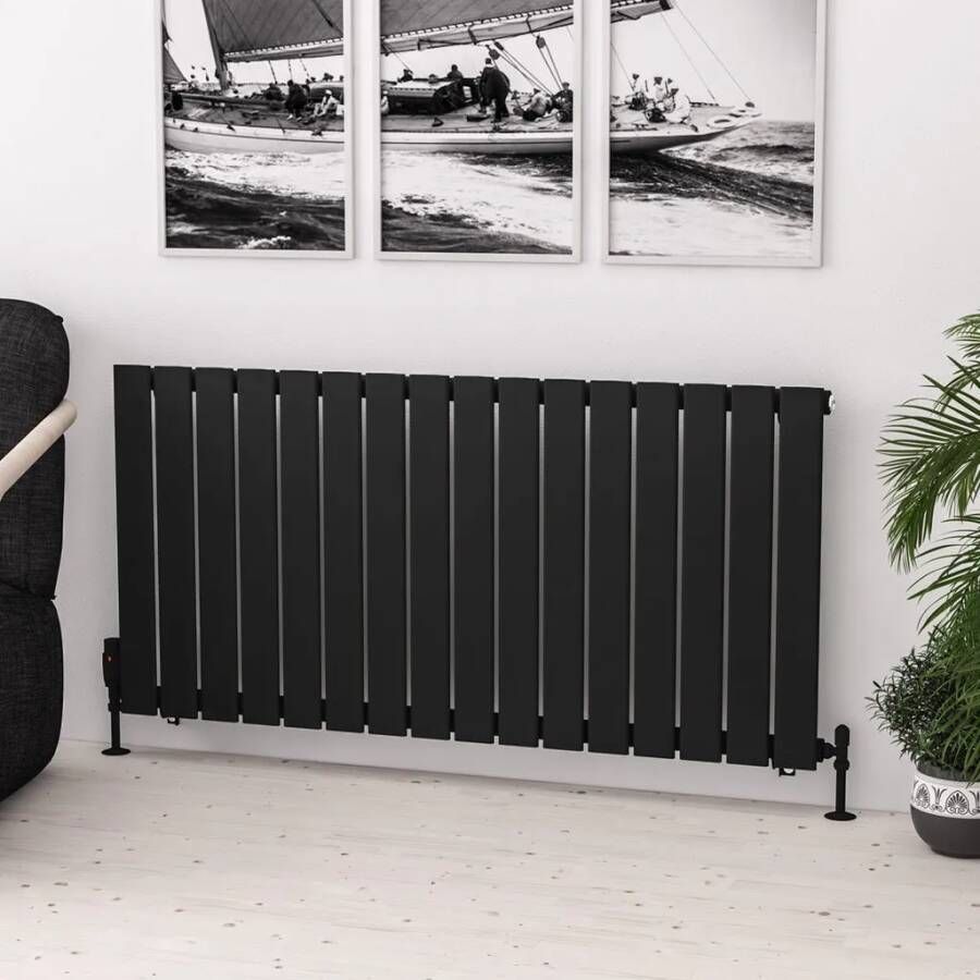 Eastbrook Warrington paneelradiator type 10 120x60cm 1060W zwart mat