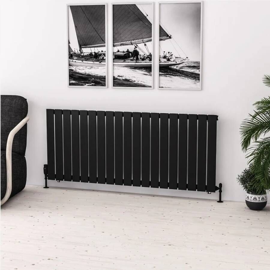 Eastbrook Warrington paneelradiator type 10 145x60cm 1257W zwart mat