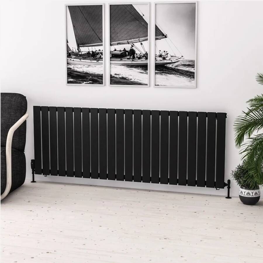 Eastbrook Warrington paneelradiator type 10 165x60cm 1455W zwart mat