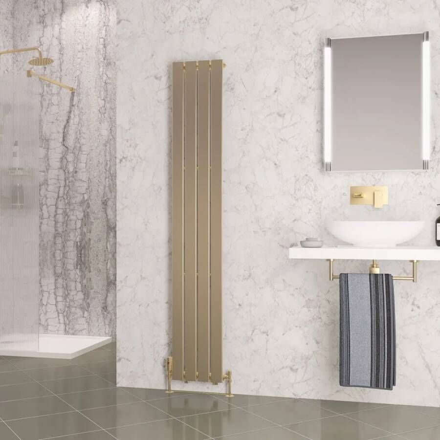 Eastbrook Warrington paneelradiator type 10 30x180cm 591W messing geborsteld