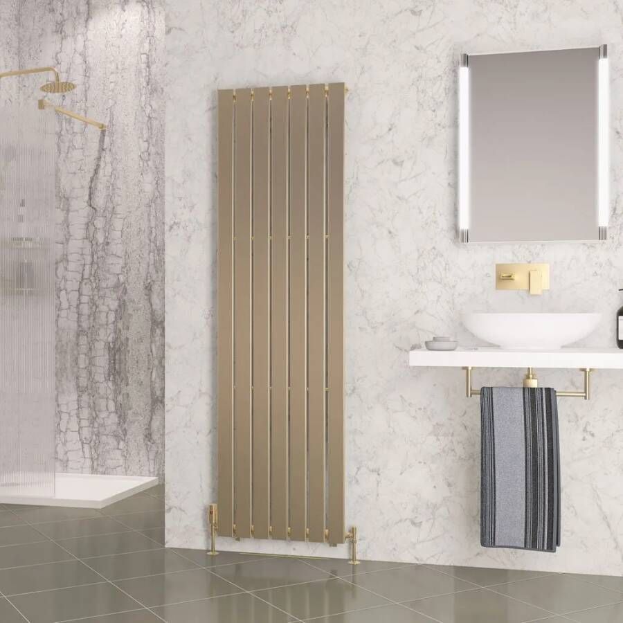 Eastbrook Warrington paneelradiator type 10 50x180cm 1034W messing geborsteld