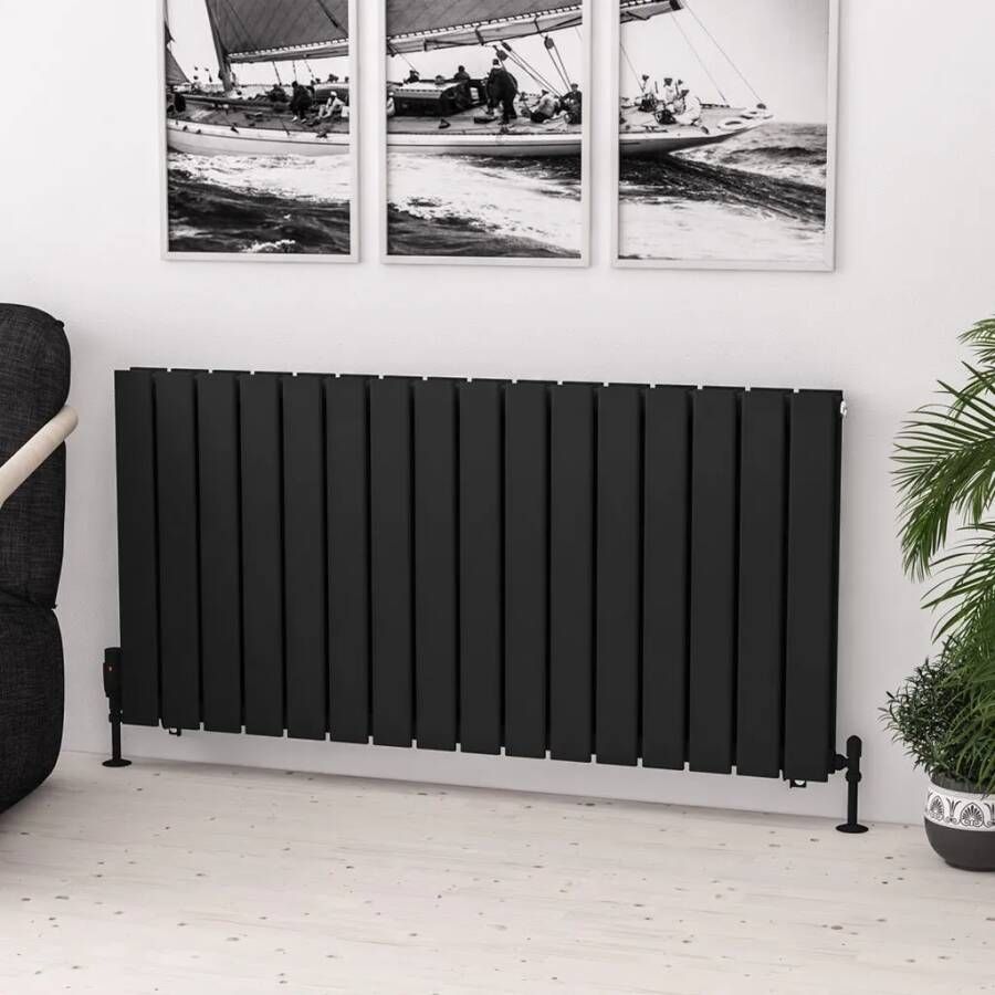 Eastbrook Warrington paneelradiator type 20 120x60cm 1942W zwart mat