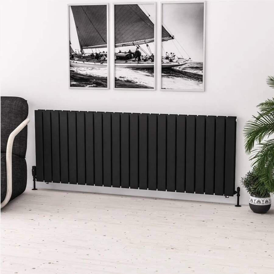 Eastbrook Warrington paneelradiator type 20 165x60cm 2668W zwart mat