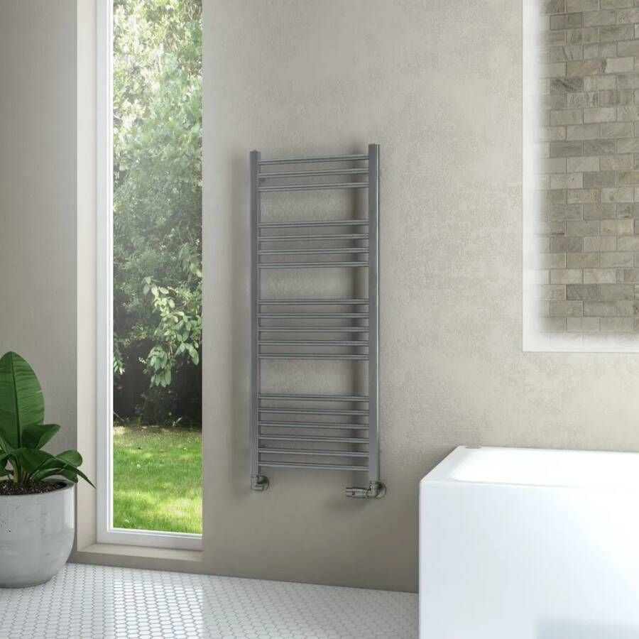 Eastbrook Wendover handdoekradiator 50x120cm 467W RVS geborsteld